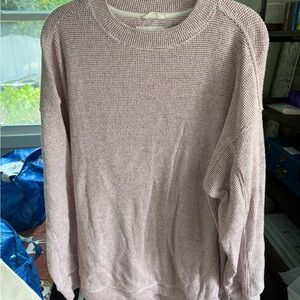 Aerie Pink Textured Knit Sweater